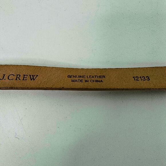 J. Crew Beige Patent Leather Slim Adjustable Waist Belt Taupe Women's Medium - Picture 2 of 6